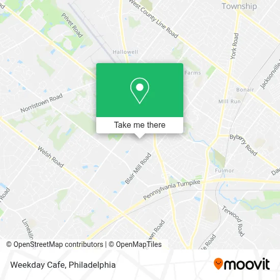 Weekday Cafe map
