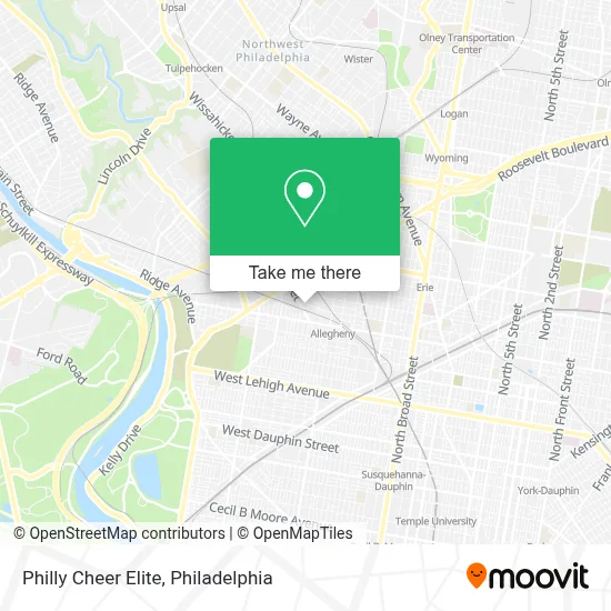 Philly Cheer Elite map