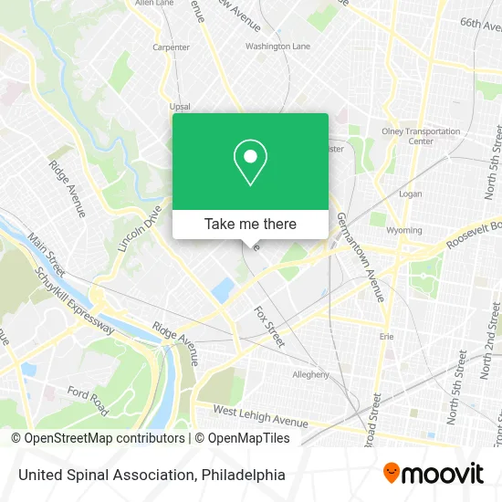 United Spinal Association map