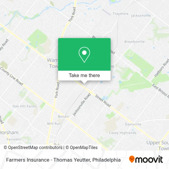Farmers Insurance - Thomas Yeutter map
