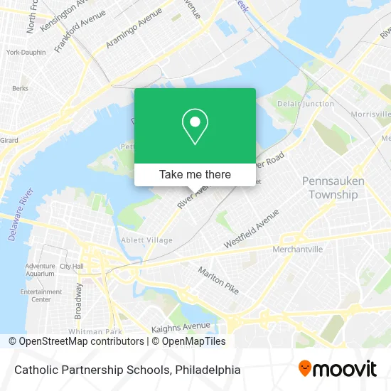 Catholic Partnership Schools map