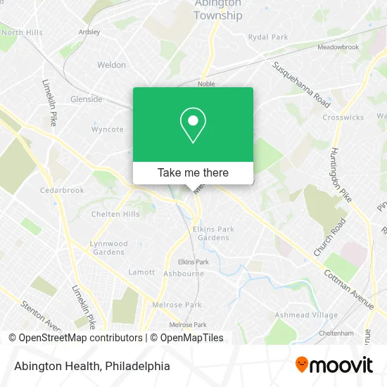 Abington Health map