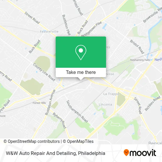 W&W Auto Repair And Detailing map