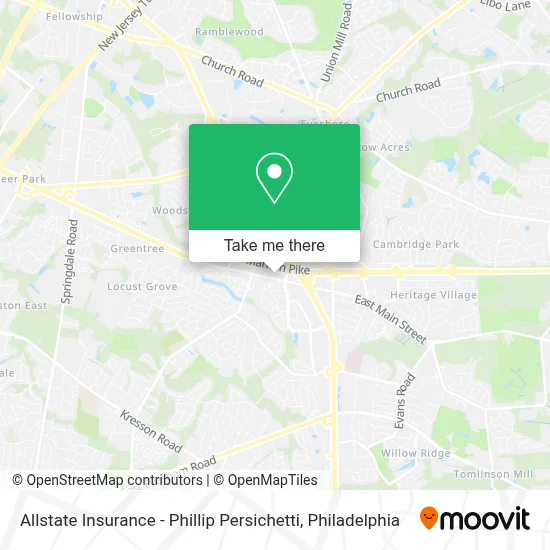 Allstate Insurance - Phillip Persichetti map