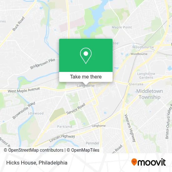 Hicks House map