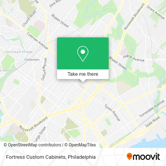 Fortress Custom Cabinets map