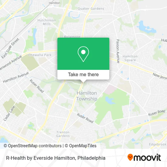 R-Health by Everside Hamilton map