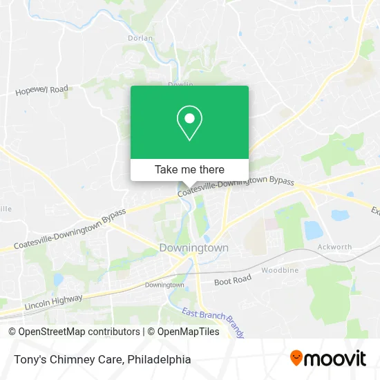Tony's Chimney Care map