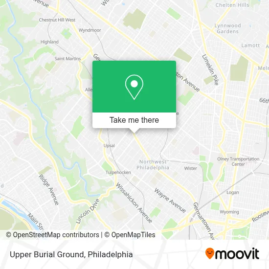 Upper Burial Ground map
