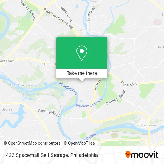 422 Spacemall Self Storage map