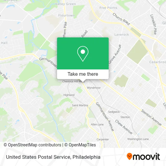United States Postal Service map