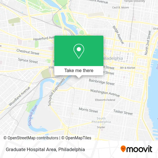 Graduate Hospital Area map