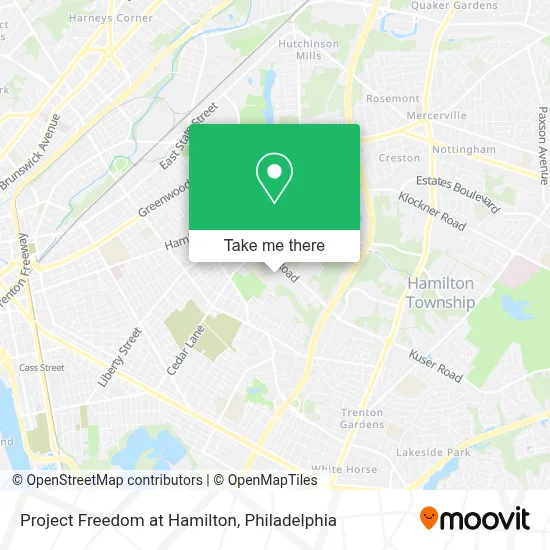 Project Freedom at Hamilton map