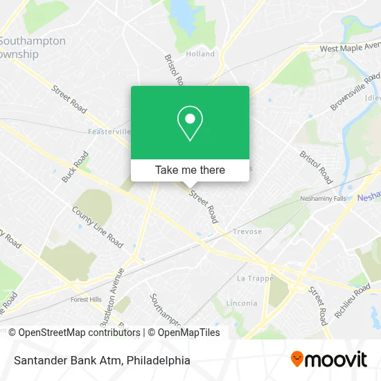 Santander Bank Atm map