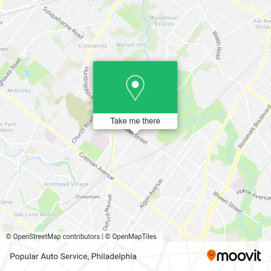 Popular Auto Service map