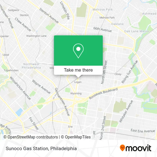 Sunoco Gas Station map