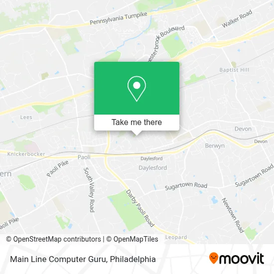 Main Line Computer Guru map