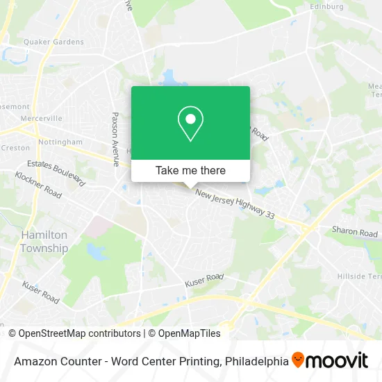 Amazon Counter - Word Center Printing map