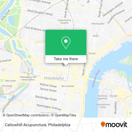 Callowhill Acupuncture map