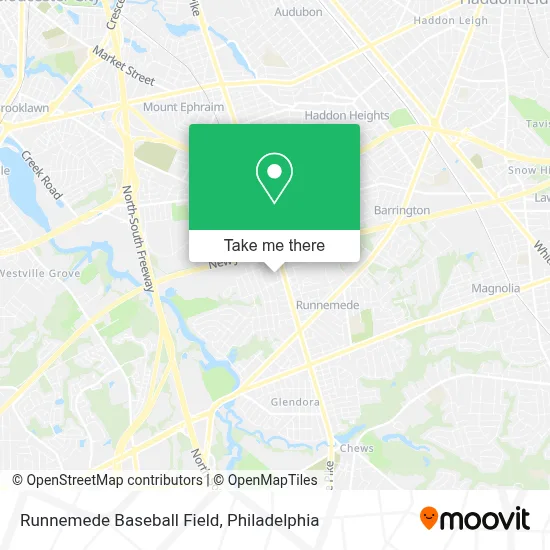 Runnemede Baseball Field map