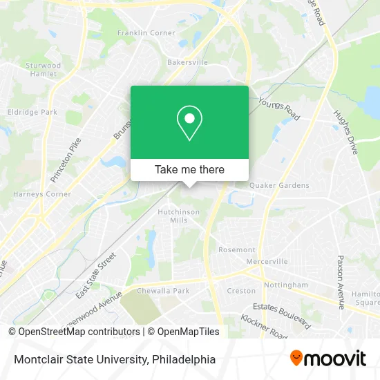 Montclair State University map