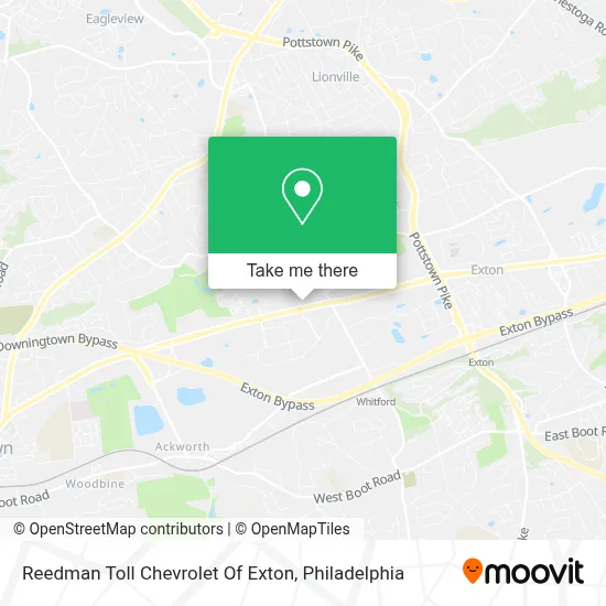 Reedman Toll Chevrolet Of Exton map
