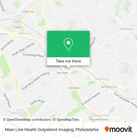 Main Line Health Outpatient Imaging map