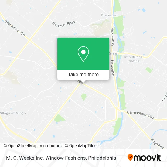 M. C. Weeks Inc. Window Fashions map