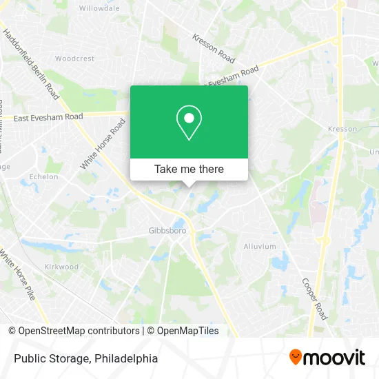 Public Storage map