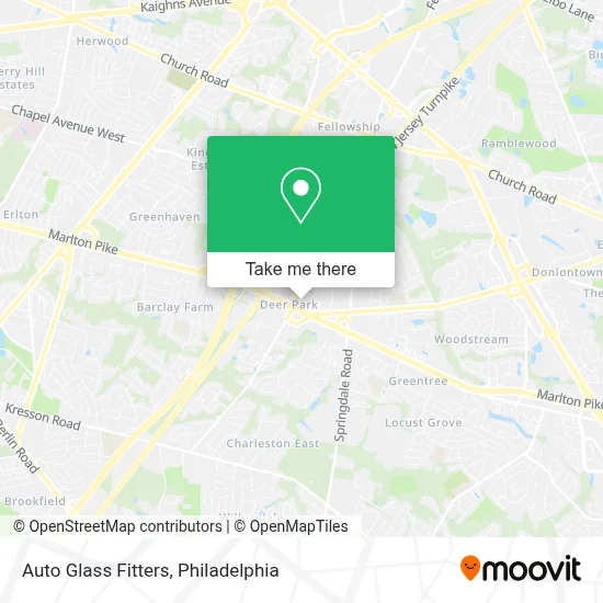 Auto Glass Fitters map