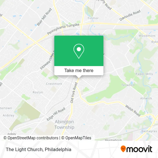 The Light Church map