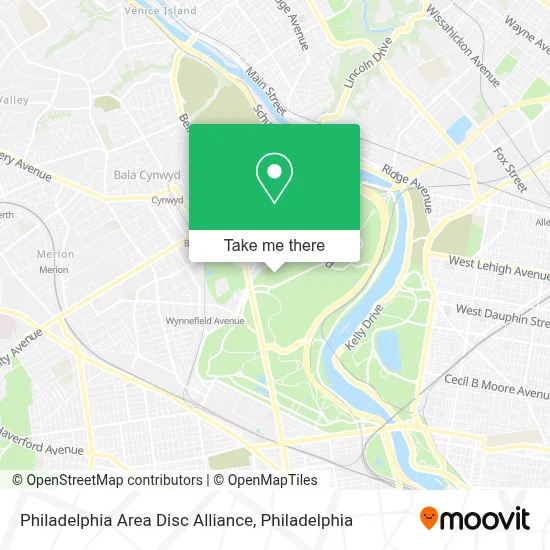 Philadelphia Area Disc Alliance map