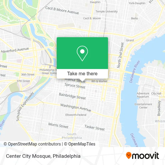 Center City Mosque map
