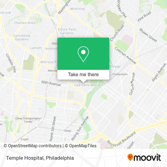 Temple Hospital map