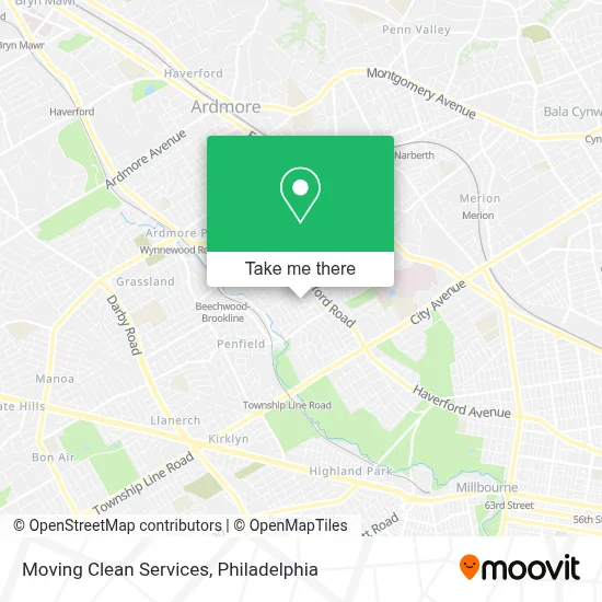 Moving Clean Services map