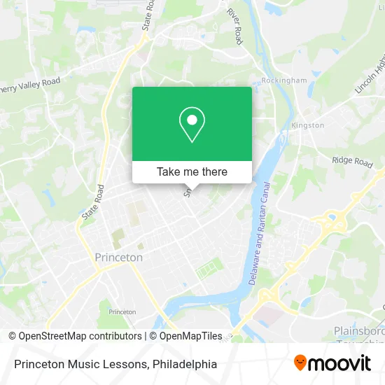 Princeton Music Lessons map