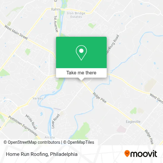 Home Run Roofing map