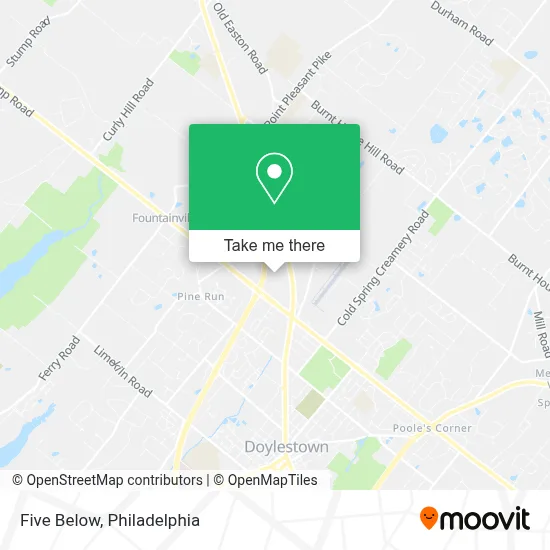 Five Below map