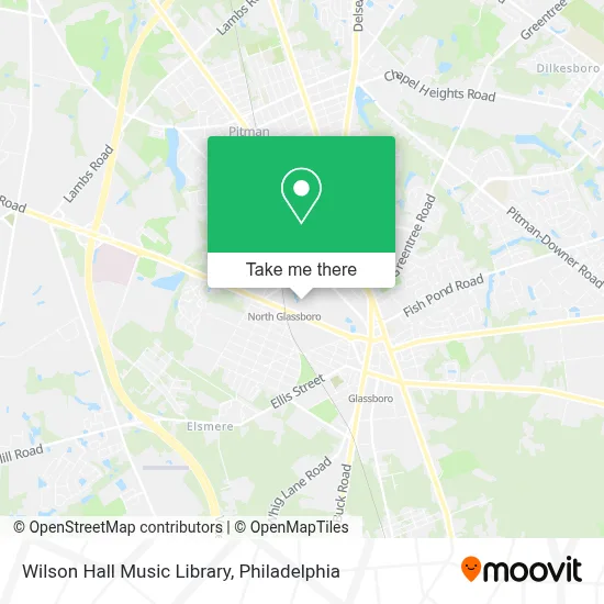 Wilson Hall Music Library map