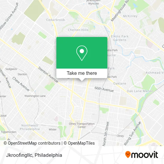 Jkroofingllc map