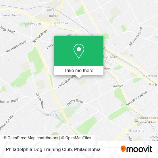 Philadelphia Dog Training Club map