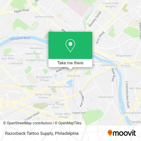 Razorback Tattoo Supply map