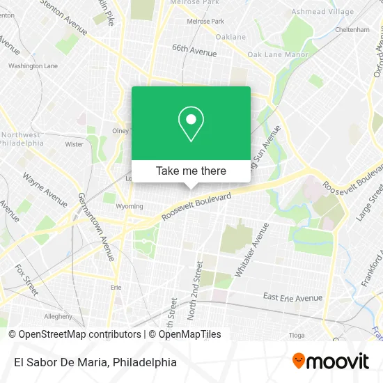 El Sabor De Maria map