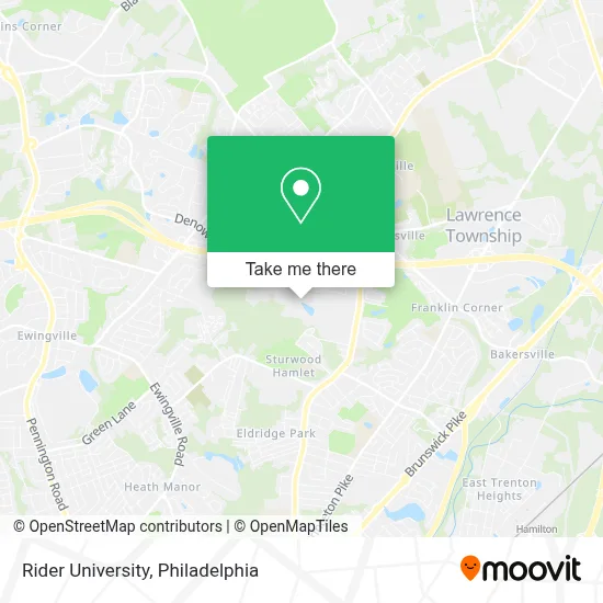 Rider University map