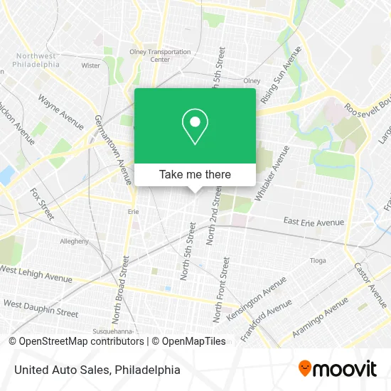 United Auto Sales map