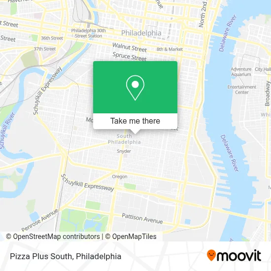 Pizza Plus South map