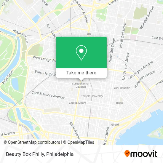 Beauty Box Philly map