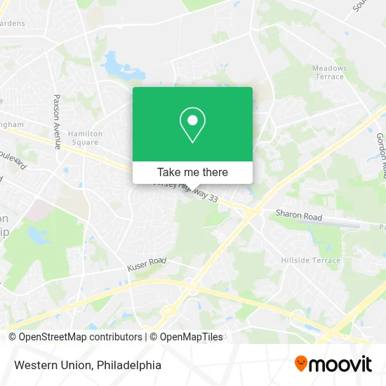 Western Union map