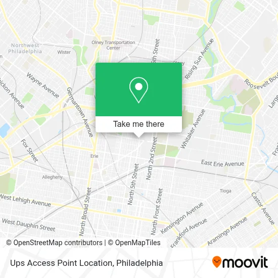 Ups Access Point Location map