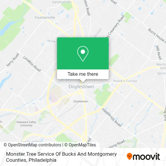 Monster Tree Service Of Bucks And Montgomery Counties map